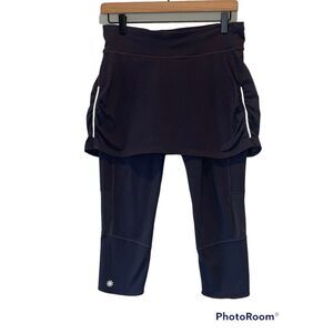 Athleta Women's Gray Mid-Rise Skirted Capri Athletic Wear Size M